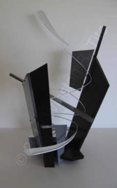 Out of Here
Illustration Bd., Wood,
Bristol Bd., Alum. Wire, Hardware, Paint
10 1/2&rdquo;L. x 9 1/2&rdquo;W. x 17&rdquo;H.
2018